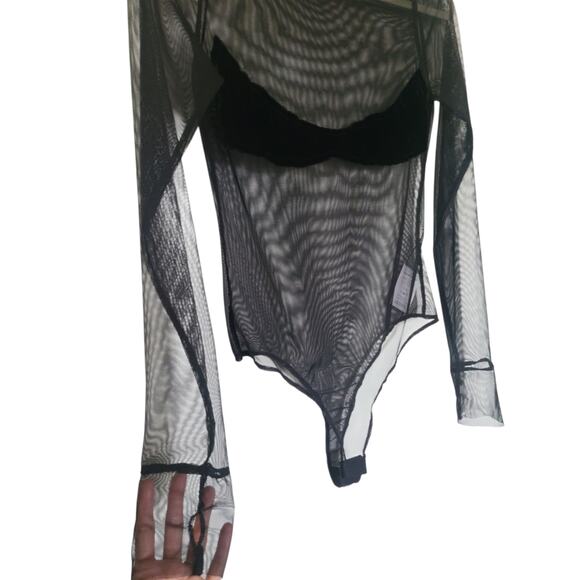 SAMI MIRO VINTAGE Mesh Bodysuit Size Medium - Picture 5 of 10